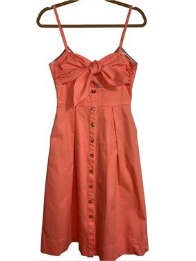 Dao Chloe Dao Coral Tie-Bodice Midi Dress